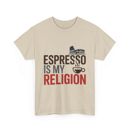 Espresso Is My Religion Coffee Rome Graphic Mens T-Shirt, Coffee Lover Gift
