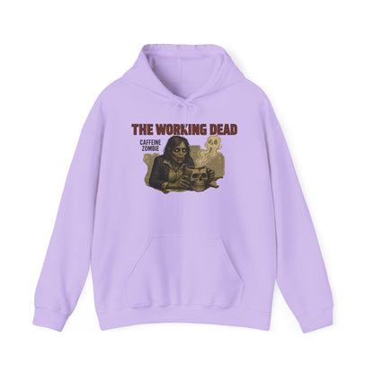 The Working Dead Women's Zombie Hoodie, Work Humor Hoodie, Halloween Work Top, Coffee Zombie Hoodie