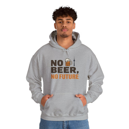 Mens Heavy Blend™ Hooded Sweatshirt, No Beer No Future Funny Beer Hoodie for Men