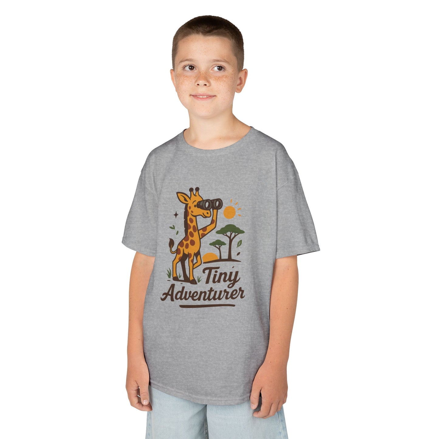 Tiny Adventurer Kids Tee, Giraffe T-Shirt, Children's Nature Shirt, Fun Kids Apparel, Birthday Gift for Boys and Girls