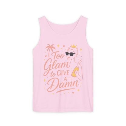 Too Glam to Give a Damn Bridal Party Tank Top, Bachelorette Party Tee, Bridesmaid Wedding Tee, Hen Party Top, Bridal Shower,Bridesmaids Gift