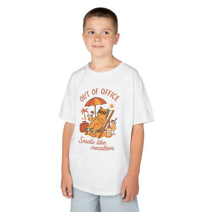 Funny Cat Vacation T-Shirt for Kids, Out of Office Beach Shirt, Summer Holiday Tee, Summer Fun, Beachwear, Travel Tee, Gift for Kids