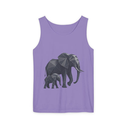 Elephant Family Unisex Tank Top, Animal Lover Gift, Casual Wear, Summer Essentials, Eco-Friendly Apparel, Wildlife Shirt