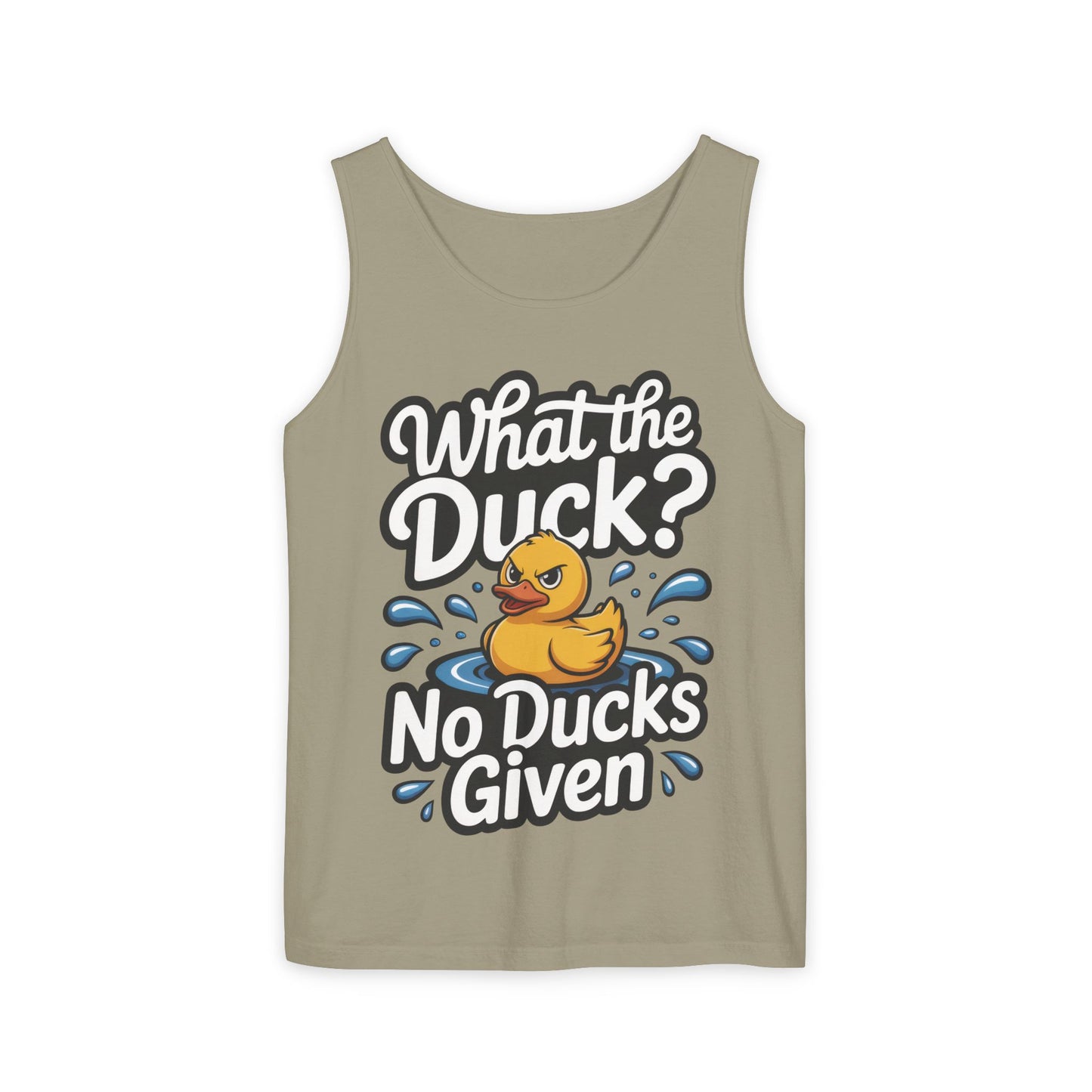 Funny Duck Tank Top for Summer - No Ducks Given Tee - What The Duck Mens T-Shirt - Sarcastic Rubber Duck Graphic, Humor Gift For Him