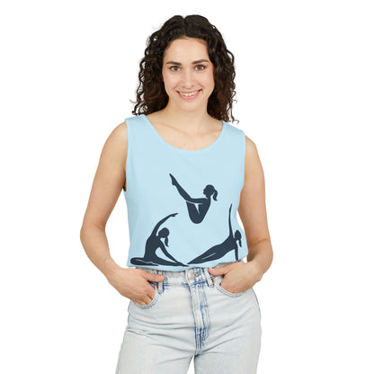 Womens Garment-Dyed Tank Top, Womens Pilates Tank Top, Yoga Fitness Graphic Top, Cute Workout Gym Shirt
