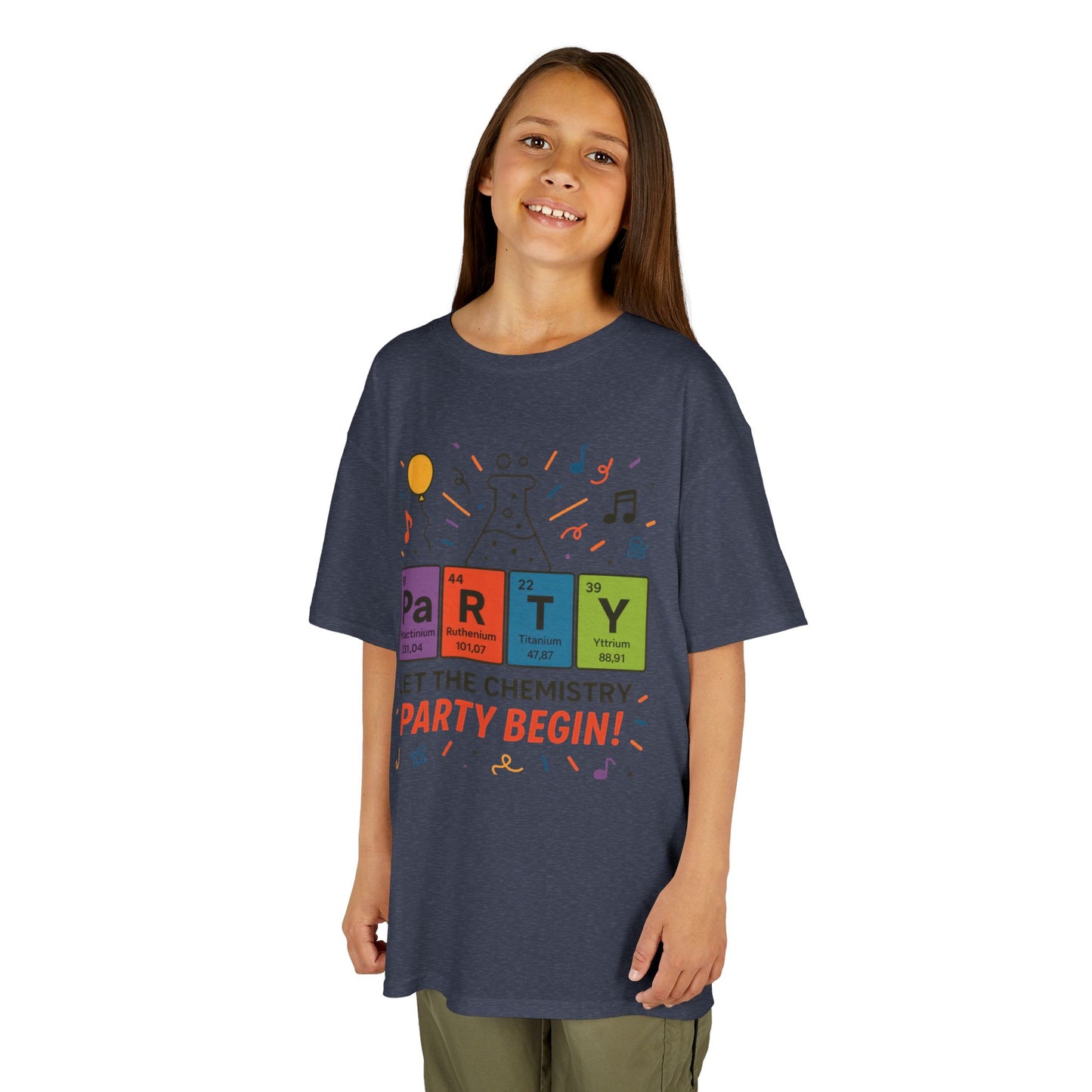 Kids' Chemistry Party T-Shirt, Periodic Table Tee, Funny Science Shirt for Boys & Girls, Science Tee, Unique Educational Apparel