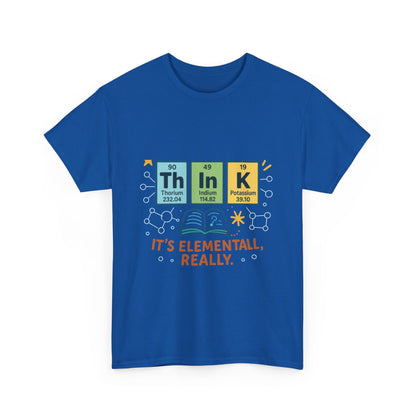 Smart Womens Science T-Shirt, THINK Periodic Table Tee, Funny Elemental Nerd Gift for Her, Graphic Tee for Science Lovers