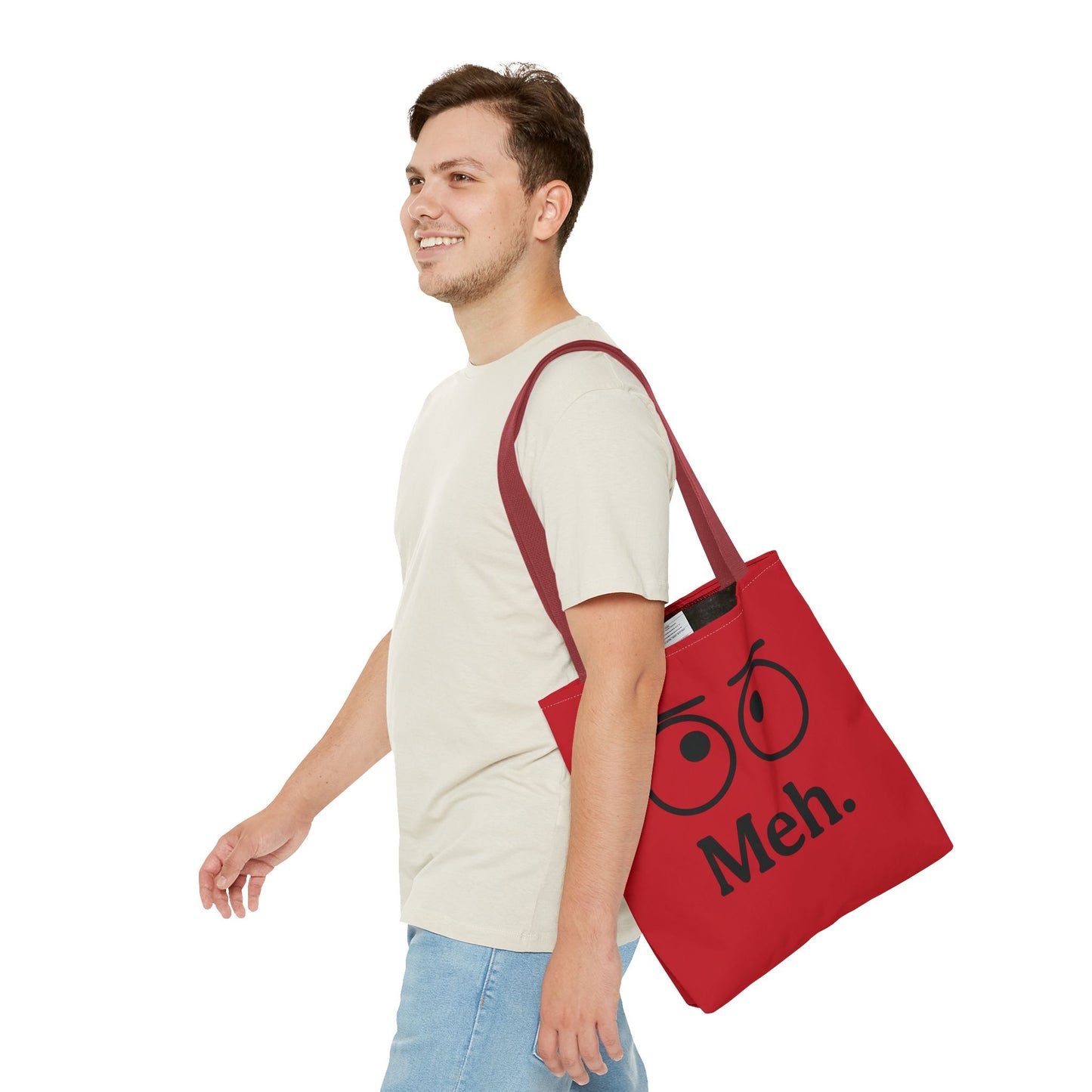 Meh. Tote Bag - Perfect Gift for Sarcastic Friends, Trendy Everyday Use, Unique Statement Accessory, Ideal for School, Work, Shopping