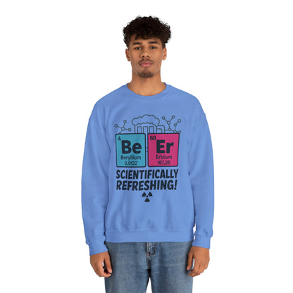 Scientifically Refreshing Beer Mens Sweatshirt, Gift for Beer Lovers, Science-Inspired Apparel, Perfect for Parties and Gatherings