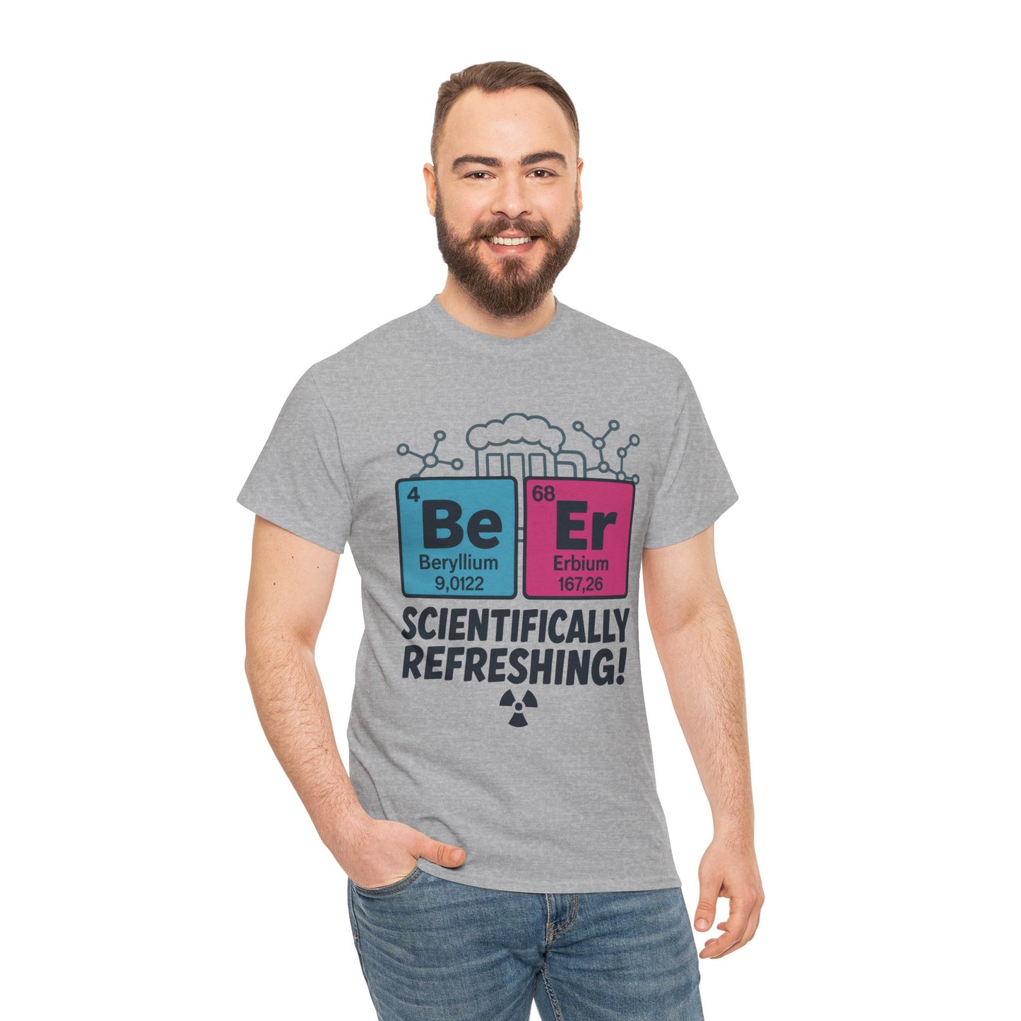 Mens Beer Science T-Shirt, Periodic Table Tee, Nerd Shirt for Him, Science Gift Tee, Chemistry Shirt, Science Lover Apparel, STEM Outfit
