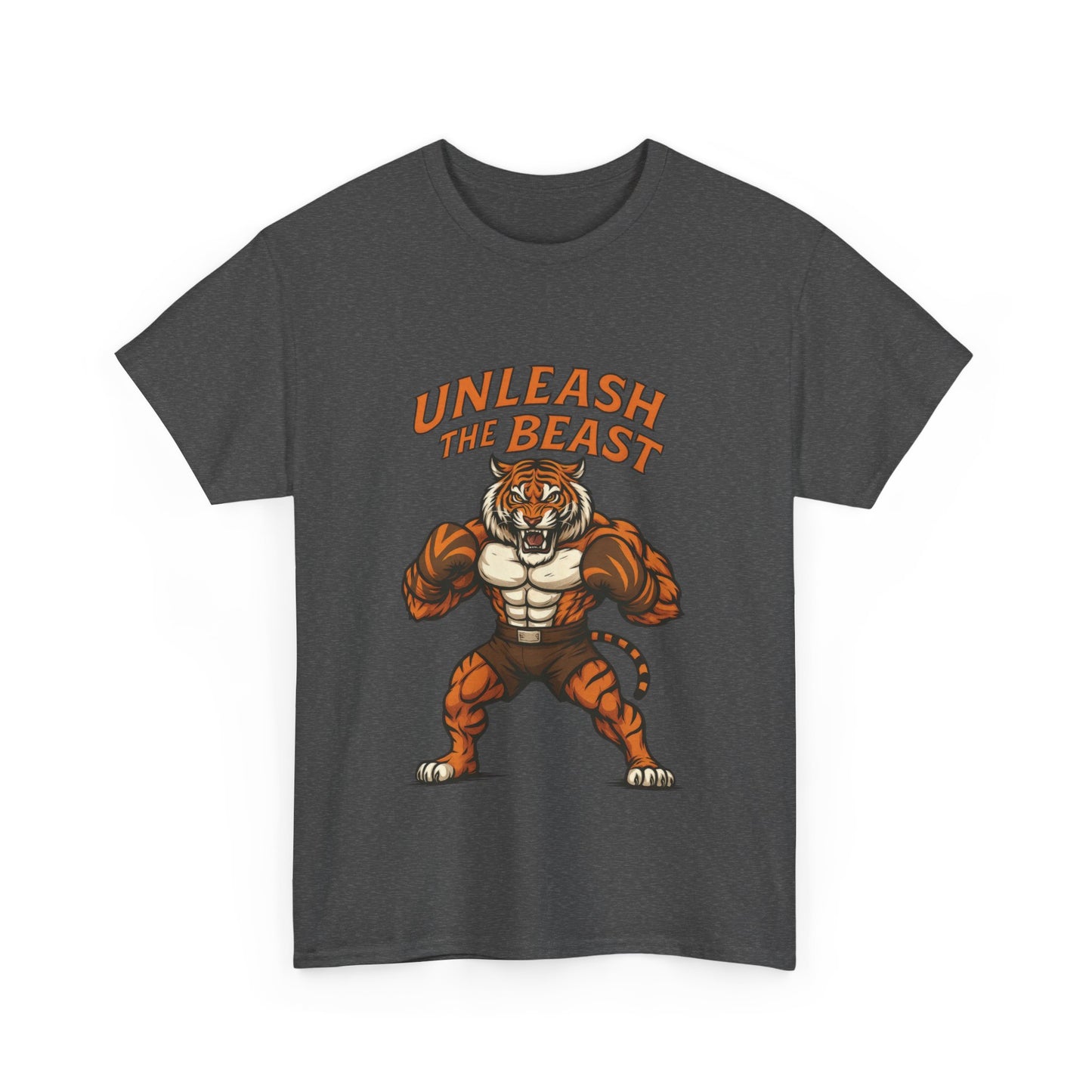 Unleash The Beast Tiger Gym Shirt, Mens Workout T-Shirt, Bodybuilding Motivation Tee, Fitness Muscle Tiger Graphic, Strong Beast Gym Top