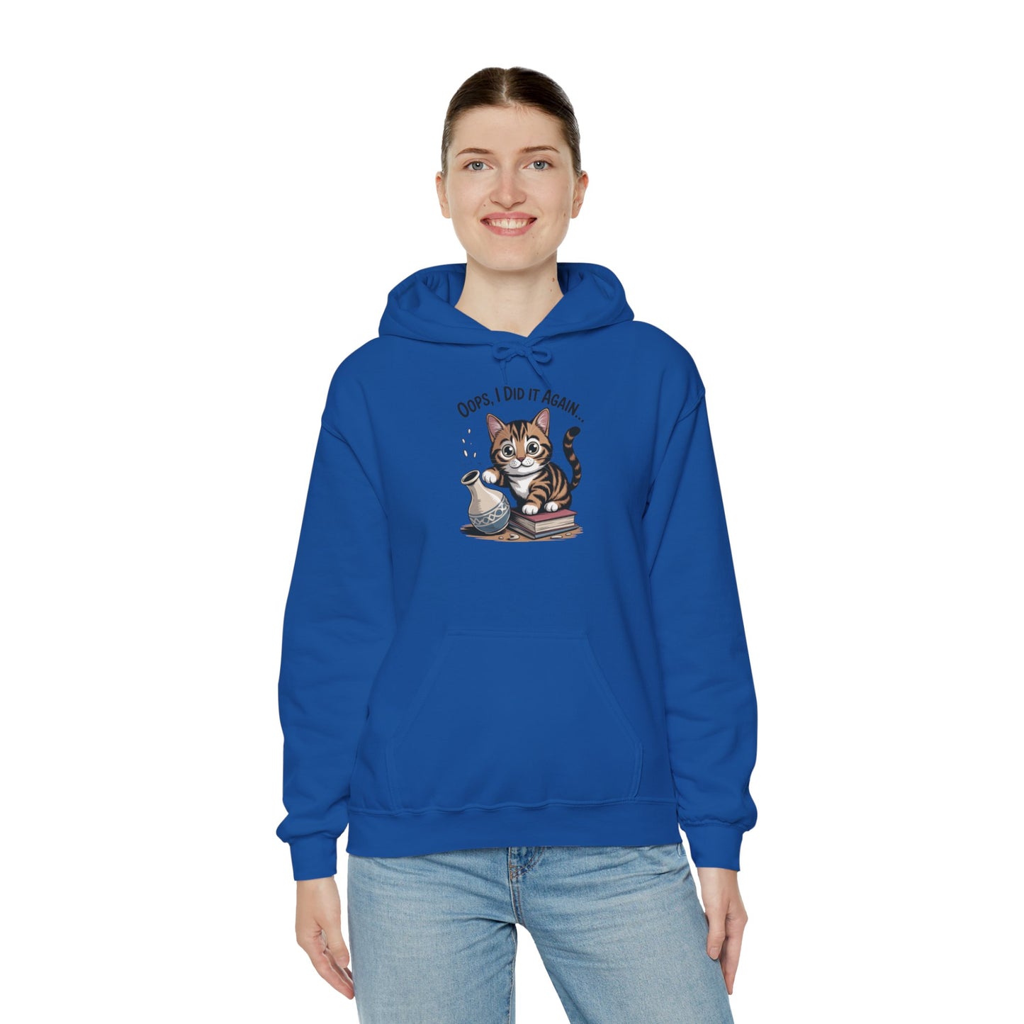Cat Lover's Hoodie: Oops, I Did It Again, Funny Sweatshirt, Gifts for Animal Lovers, Cozy Hooded Sweatshirt, Pet Owner Apparel, Cute [...]