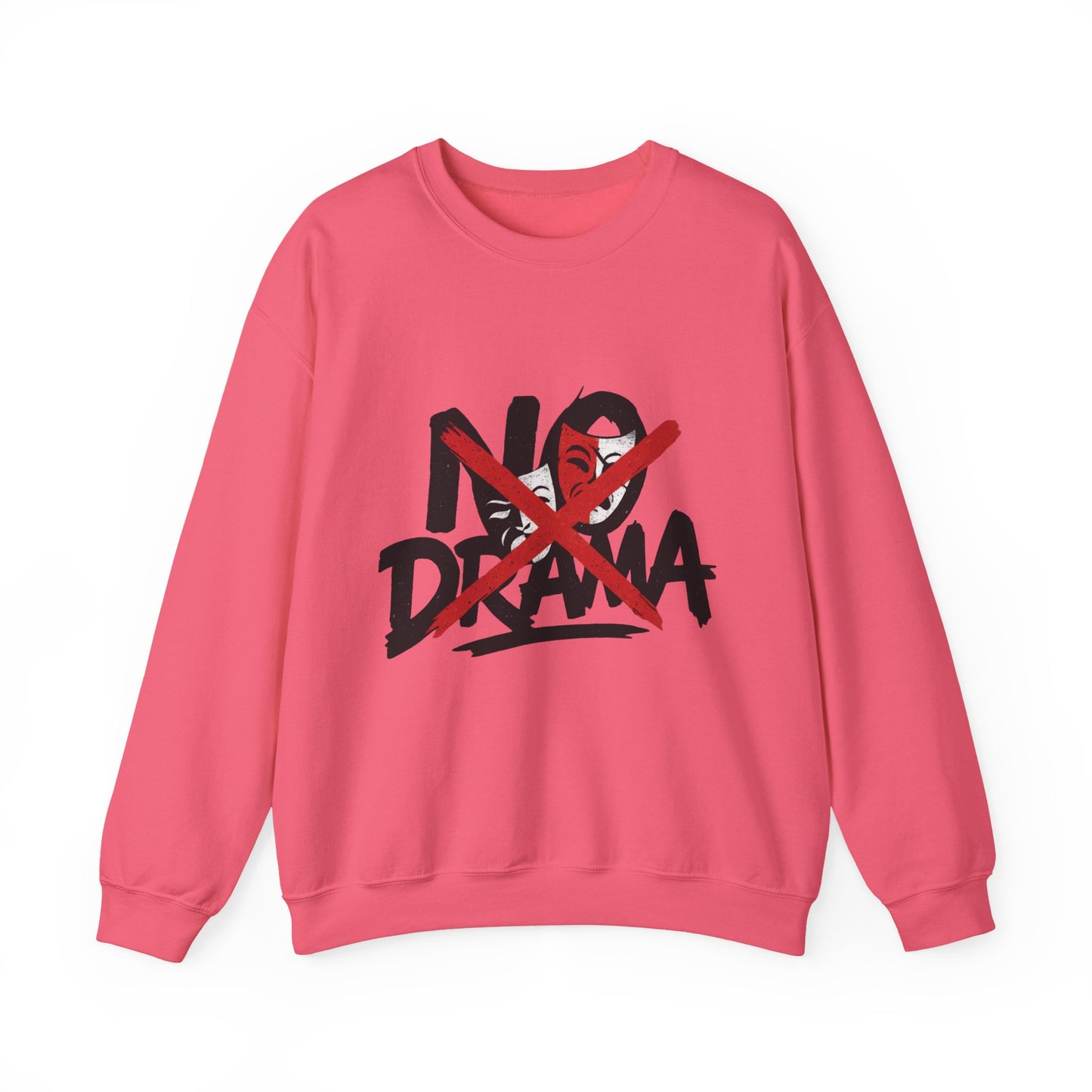 No Drama Crewneck Womens Sweatshirt, Cozy Sweatshirt, Relaxed Fit Pullover, Casual Gift for Friends, Everyday Comfort Apparel
