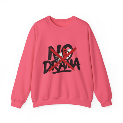 No Drama Crewneck Womens Sweatshirt, Cozy Sweatshirt, Relaxed Fit Pullover, Casual Gift for Friends, Everyday Comfort Apparel