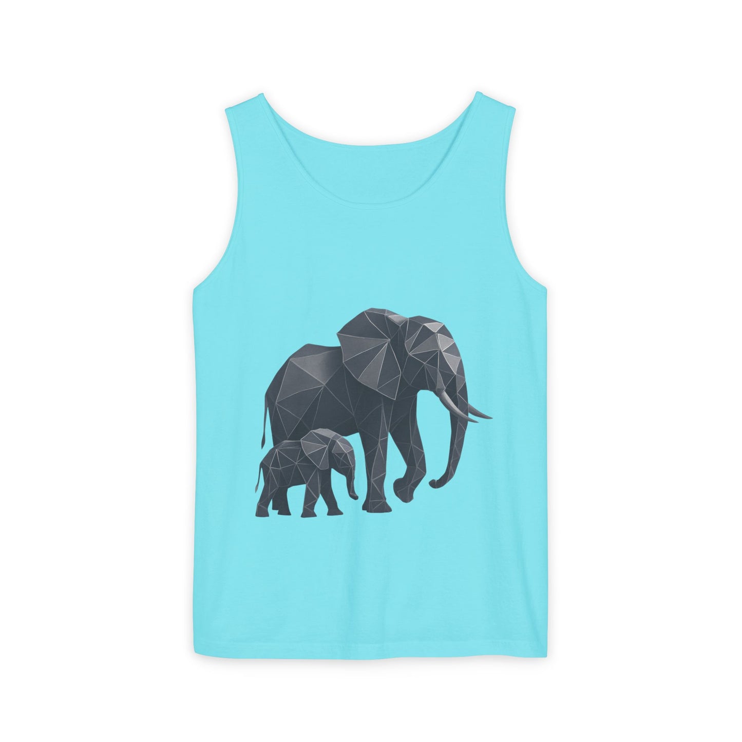 Elephant Family Unisex Tank Top, Animal Lover Gift, Casual Wear, Summer Essentials, Eco-Friendly Apparel, Wildlife Shirt