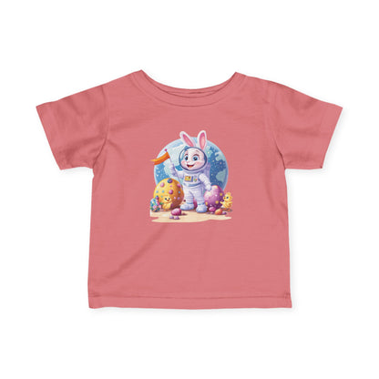 Astronaut Bunny Easter Tee, Space Rabbit Shirt for Babies, 6 to 24 Months, Outer Space Baby Easter Gift Tee, Toddler T-Shirt, Kids Bunny Top