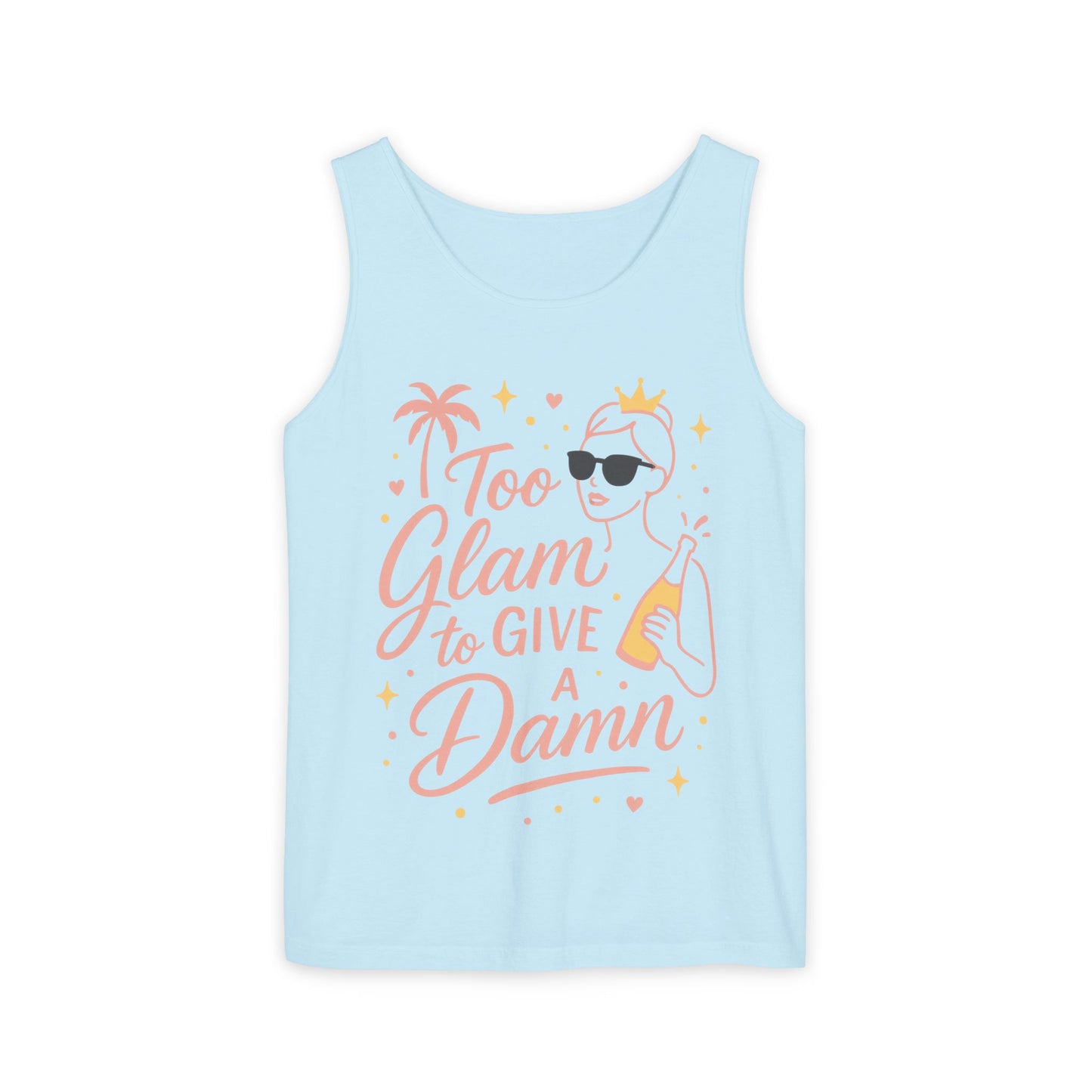 Too Glam to Give a Damn Bridal Party Tank Top, Bachelorette Party Tee, Bridesmaid Wedding Tee, Hen Party Top, Bridal Shower,Bridesmaids Gift