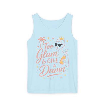 Too Glam to Give a Damn Bridal Party Tank Top, Bachelorette Party Tee, Bridesmaid Wedding Tee, Hen Party Top, Bridal Shower,Bridesmaids Gift