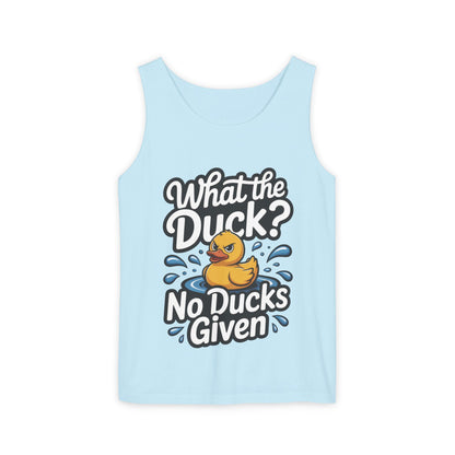 What The Duck Funny Womens Tank Top, No Ducks Given Tee, Sarcastic Duck Tee, Rubber Duck Graphic Tank, Humor Gift For Her,Beach Party Outfit