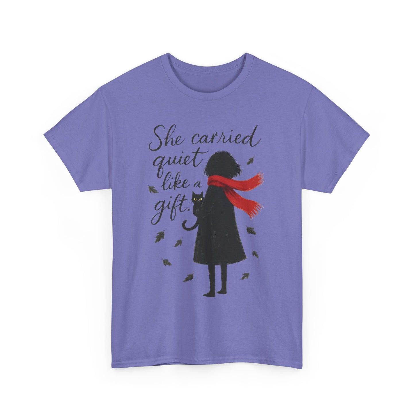 Cat Lover Womens T-Shirt, Whimsical Hand-Drawn Illustration Tee, Artistic Minimalist Gift for and Introverts, Cute Animal Apparel