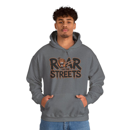Men's Heavy Blend™ Hooded Sweatshirt, Roar on the Streets Lion Hoodie Mens Bold Streetwear