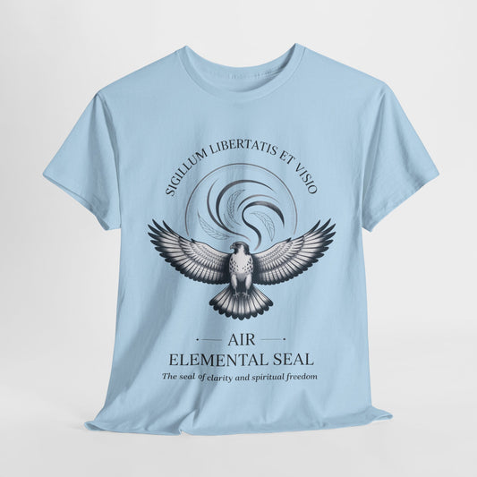 Air Elemental Seal Unisex Cotton Tee, Clarity & Spiritual Freedom Symbol Tee, Unisex Elemental Shirt, Vision Totem Gift, Spiritual Gift
