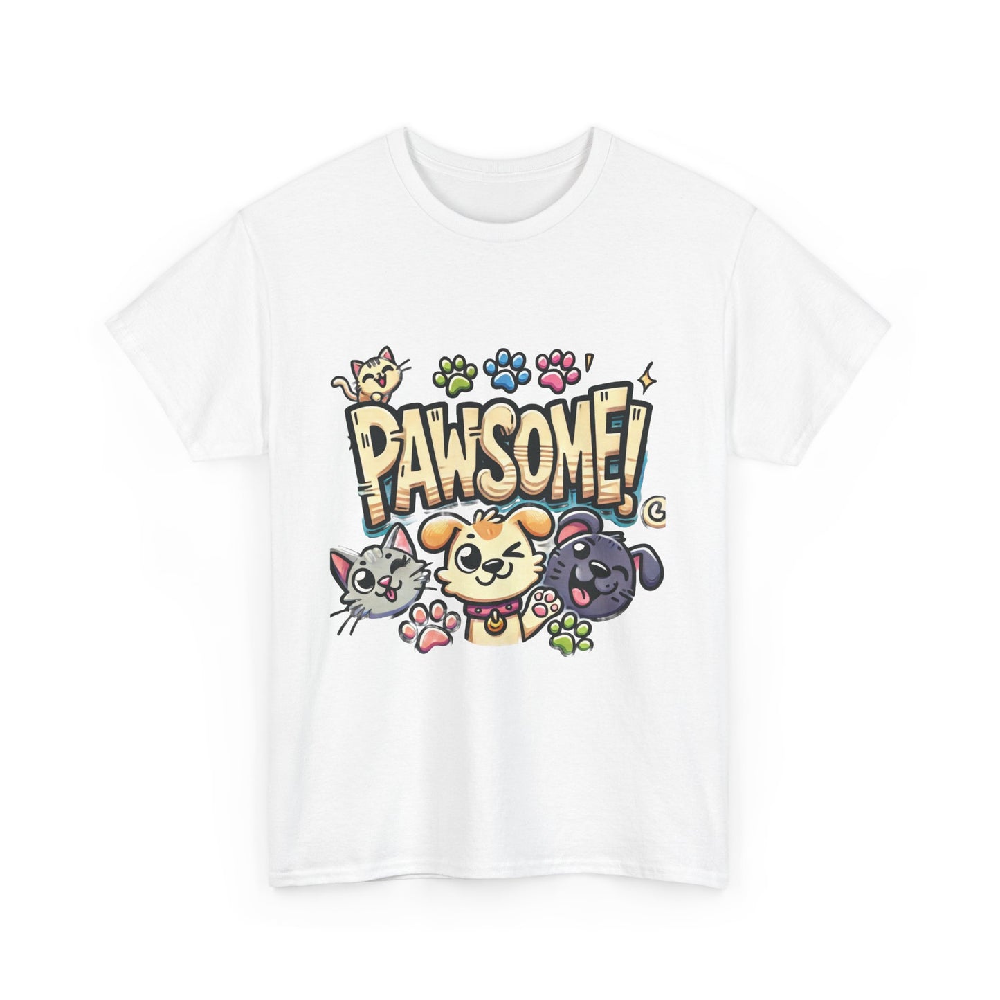 Pawsome Pets Unisex Heavy Cotton Tee, for Pet Lovers, Animal Enthusiasts, Gift for Animal Lovers, Cute Pet Shirt, Fun Animal Tee