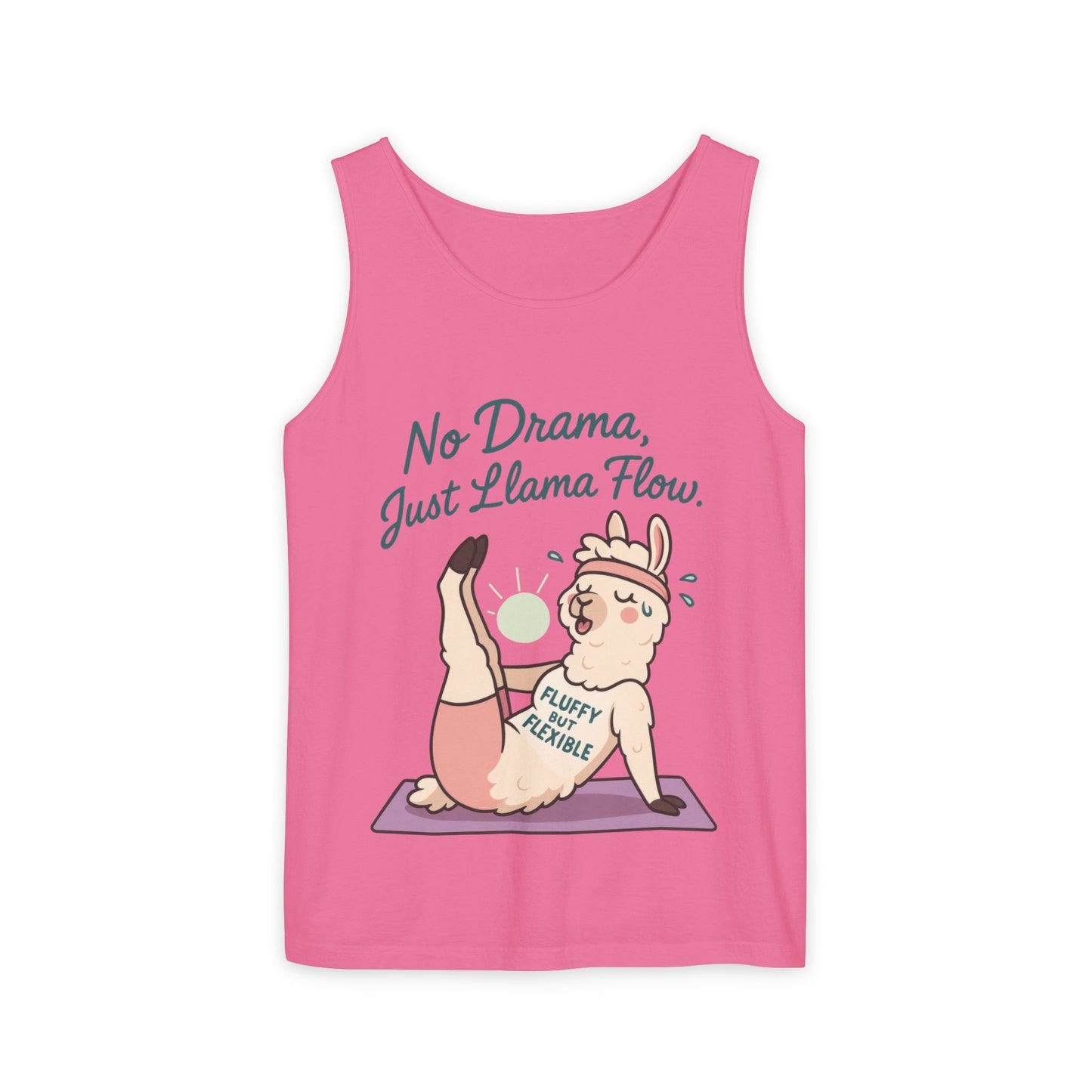 Llama Yoga Tank Top, Funny Yoga Llama Tank for Women, Gift for Yogis, Fun Yoga T-Shirt for Animal Lovers, Funny Workout Top, Summer Wear