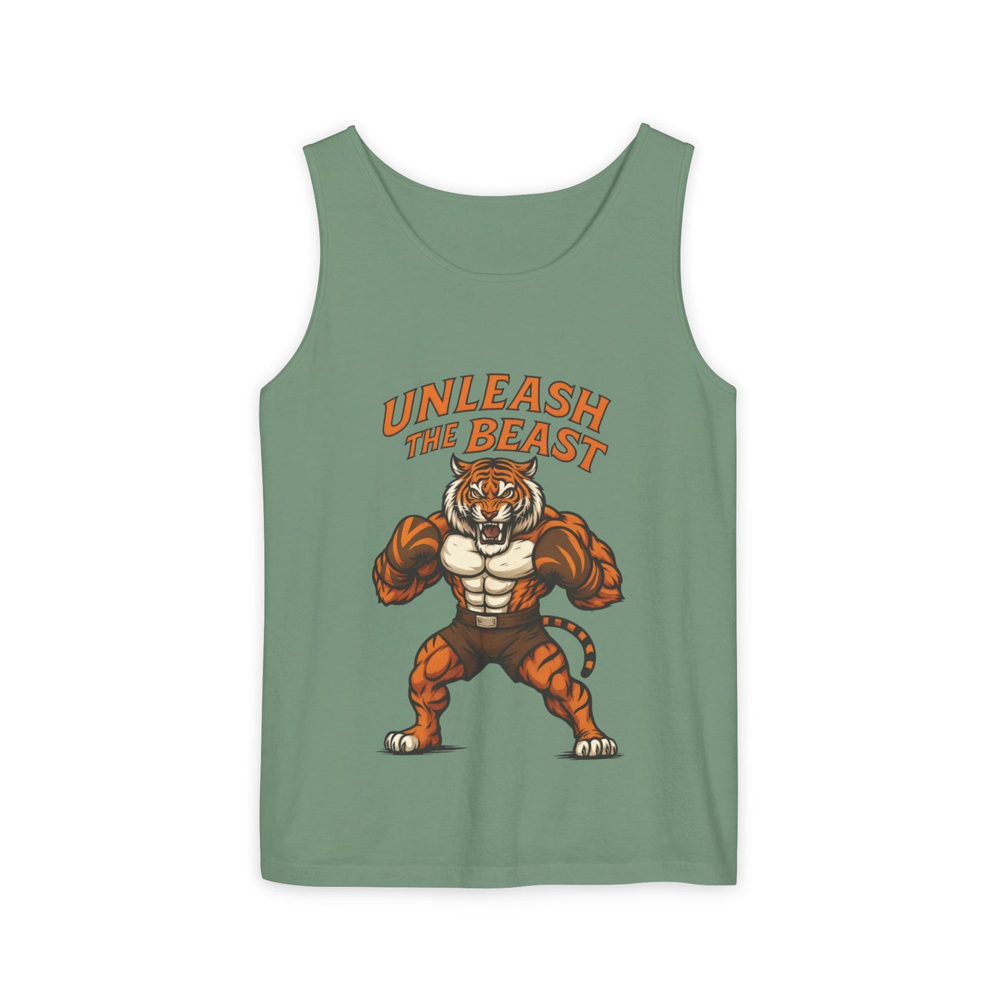 Unleash The Beast Tiger Gym Tank Top - Mens Workout Muscle Tank, Fitness Motivation Sleeveless Shirt, Bodybuilding Top, Strong Beast Gym Top