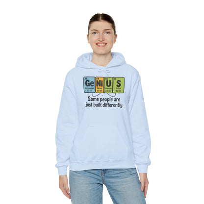 Funny Womens Genius Hoodie, Periodic Table Science Pullover, Nerdy Chemistry Sweatshirt for Her, Science Lover Apparel, Funny Chemistry Gift