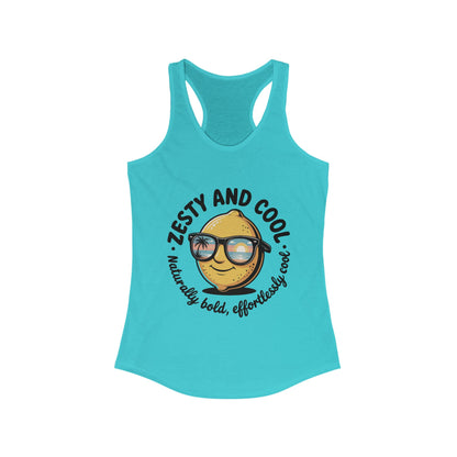 Zesty Lemon Tank Top, Womens Heavy Cotton Tank, Funny Graphic Tee, Summer Apparel, Gift for Lemon Lovers, Beachwear, Funny Summer Tee