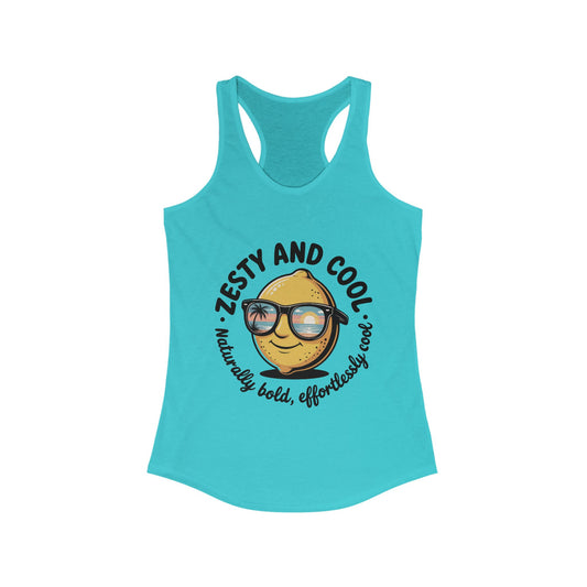 Zesty Lemon Tank Top, Womens Heavy Cotton Tank, Funny Graphic Tee, Summer Apparel, Gift for Lemon Lovers, Beachwear, Funny Summer Tee