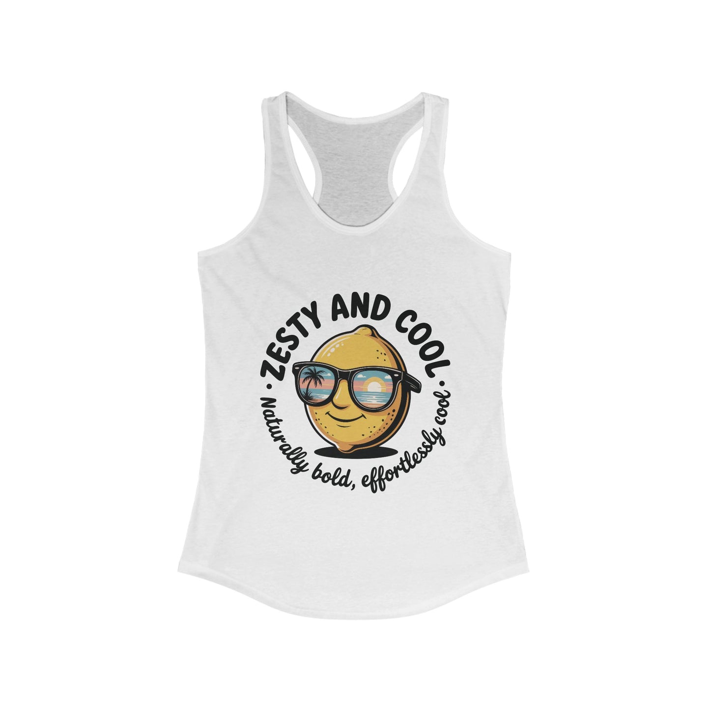 Zesty Lemon Tank Top, Womens Heavy Cotton Tank, Funny Graphic Tee, Summer Apparel, Gift for Lemon Lovers, Beachwear, Funny Summer Tee