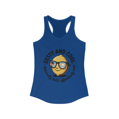 Zesty Lemon Tank Top, Womens Heavy Cotton Tank, Funny Graphic Tee, Summer Apparel, Gift for Lemon Lovers, Beachwear, Funny Summer Tee