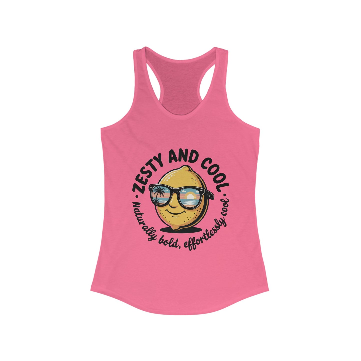 Zesty Lemon Tank Top, Womens Heavy Cotton Tank, Funny Graphic Tee, Summer Apparel, Gift for Lemon Lovers, Beachwear, Funny Summer Tee
