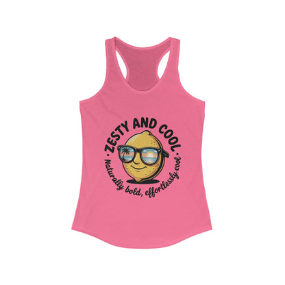 Zesty Lemon Tank Top, Womens Heavy Cotton Tank, Funny Graphic Tee, Summer Apparel, Gift for Lemon Lovers, Beachwear, Funny Summer Tee