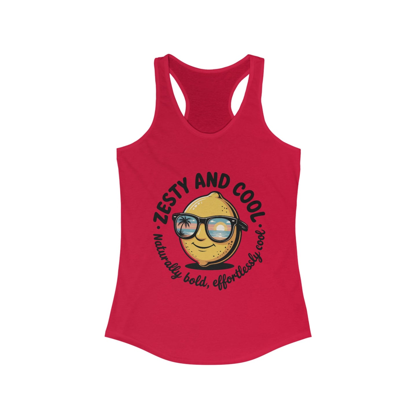 Zesty Lemon Tank Top, Womens Heavy Cotton Tank, Funny Graphic Tee, Summer Apparel, Gift for Lemon Lovers, Beachwear, Funny Summer Tee