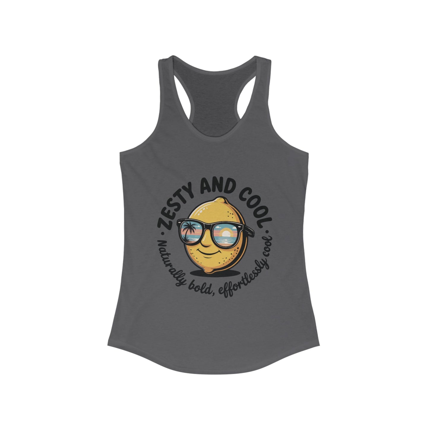 Zesty Lemon Tank Top, Womens Heavy Cotton Tank, Funny Graphic Tee, Summer Apparel, Gift for Lemon Lovers, Beachwear, Funny Summer Tee