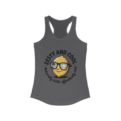 Zesty Lemon Tank Top, Womens Heavy Cotton Tank, Funny Graphic Tee, Summer Apparel, Gift for Lemon Lovers, Beachwear, Funny Summer Tee