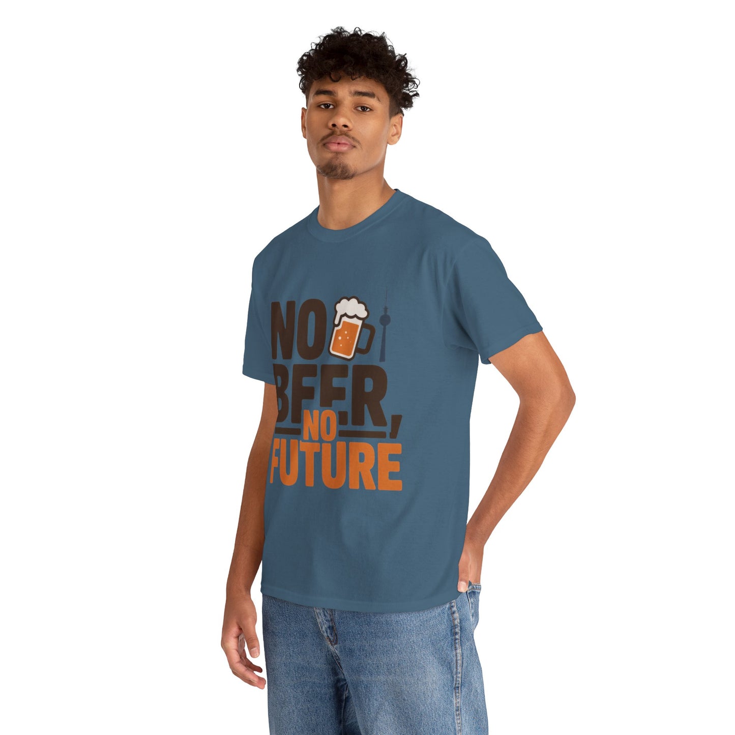 No Beer No Future Funny Beer Graphic Mens T-Shirt, Beer Tee, Beer Lover Tee