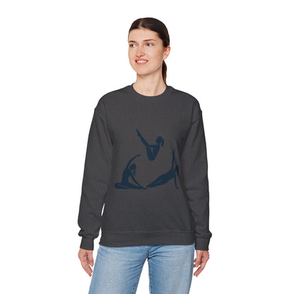 Womens Heavy Blend™ Crewneck Sweatshirt, Womens Pilates Sweatshirt, Yoga Fitness Graphic Pullover, Cute Workout Gym Top, Yoga Lover Gift
