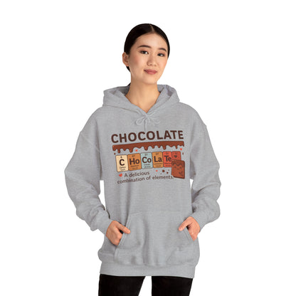 Chocolate Lover's Comfort Hoodie, Perfect Gift for Chemistry Lovers, Casual Wear, Sweet Treats Enthusiasts, Birthdays, Chemistry Students