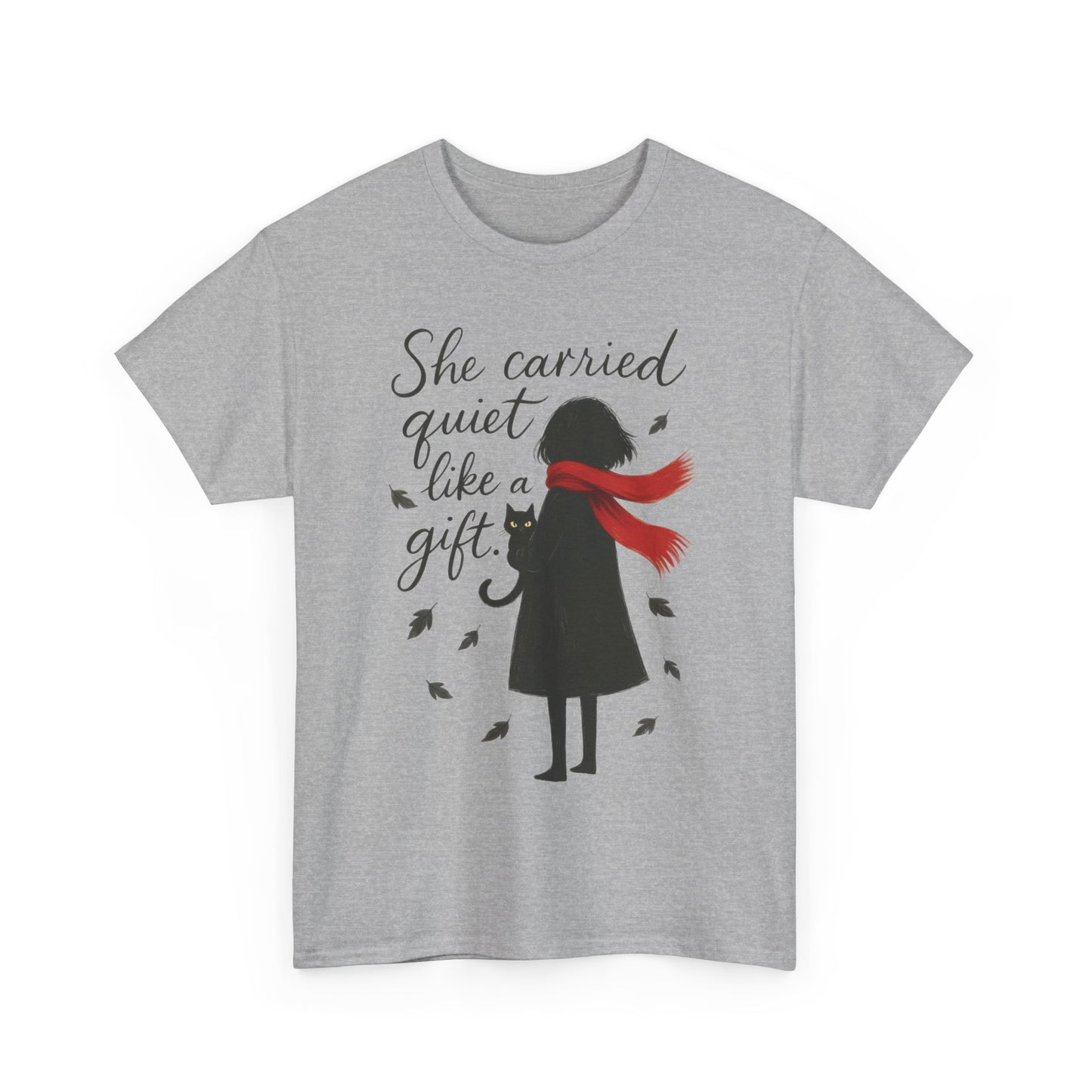 Cat Lover Womens T-Shirt, Whimsical Hand-Drawn Illustration Tee, Artistic Minimalist Gift for and Introverts, Cute Animal Apparel