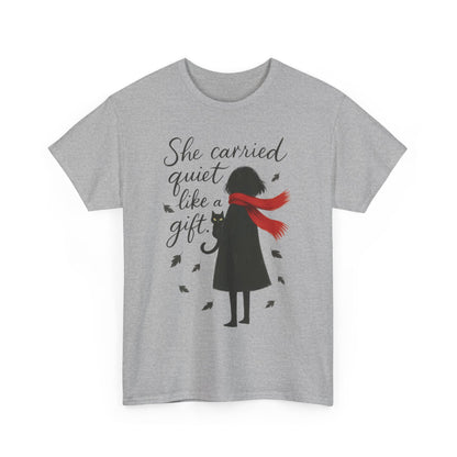 Cat Lover Womens T-Shirt, Whimsical Hand-Drawn Illustration Tee, Artistic Minimalist Gift for and Introverts, Cute Animal Apparel