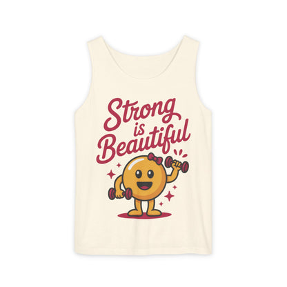 Strong is Beautiful Womens Tank Top, Cute Fitness and Gym Motivation Shirt, Workout Shirt, Exercise Top, Gift for Her, Summer Activewear