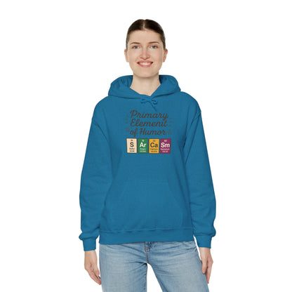 Sarcasm Hoodie for Women, Funny Chemistry Hoodie, Primary Element of Humor Science Sweatshirt, Nerdy Gift for Her
