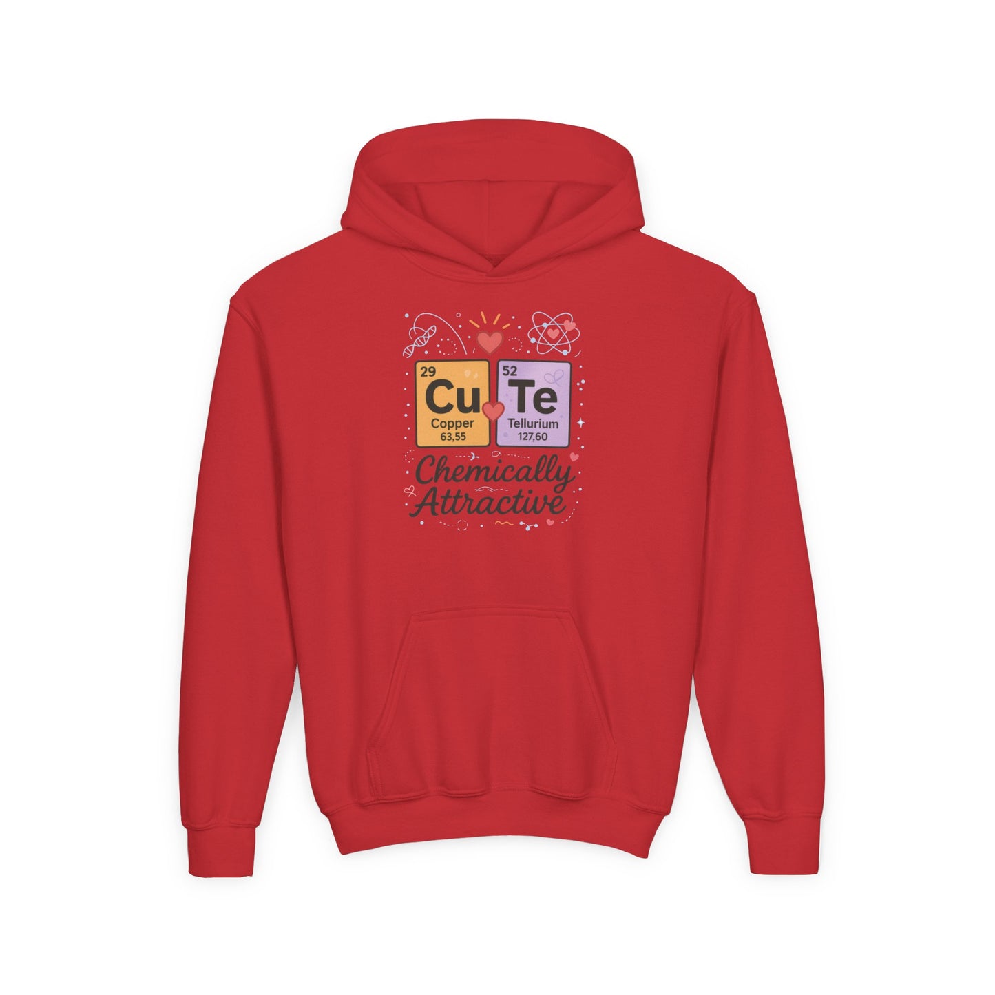 CuTe Teen Hoodie, Science Sweatshirt for Girls, STEM Youth Hoodie, Nerdy Gift for Teens, Cute Chemistry Gift, Science Lover Hoodie