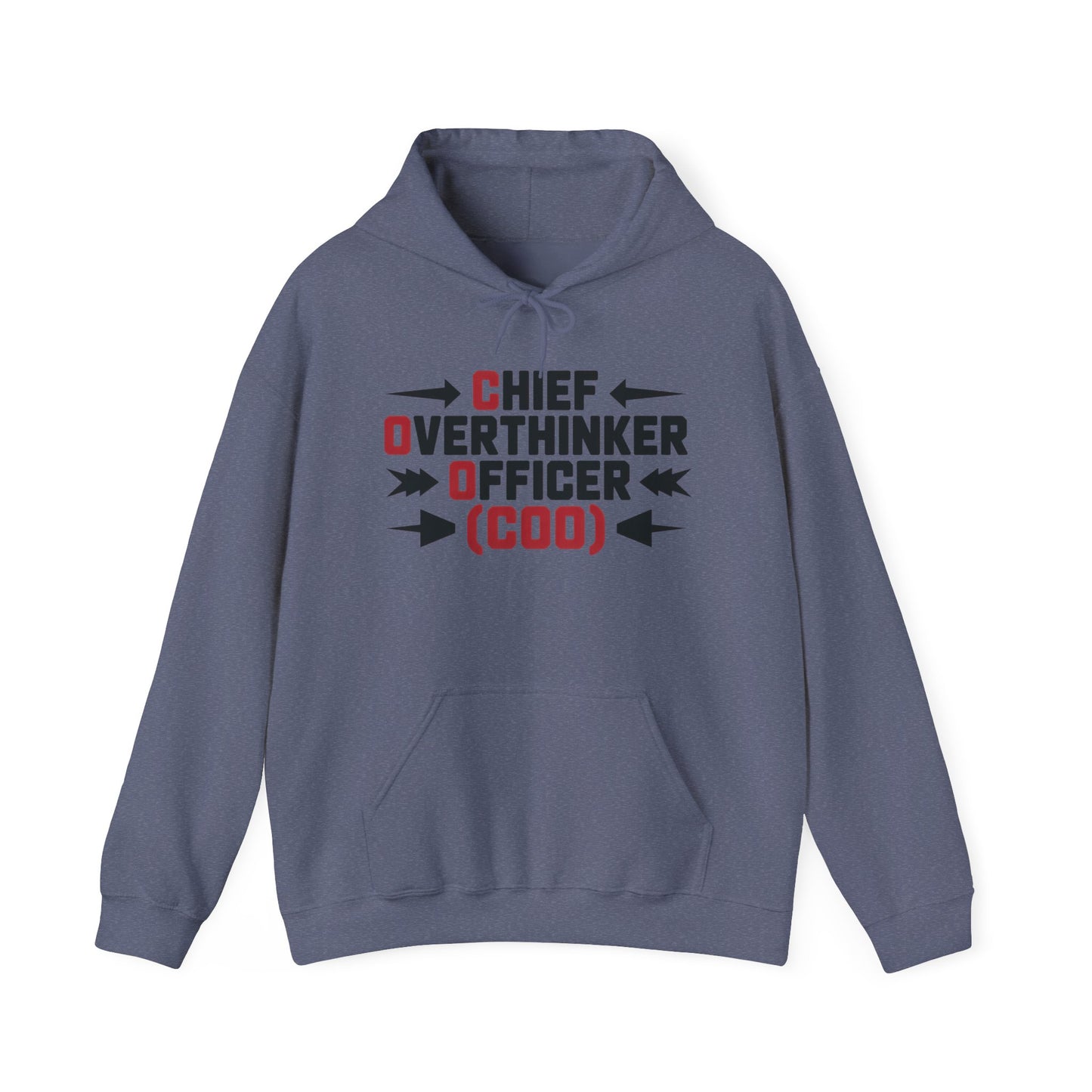 Chief Overthinker Officer Men's Hoodie, Funny COO Graphic Pullover, Sarcastic Office Humor Gift, Men's Heavy Blend™ Hooded Sweatshirt