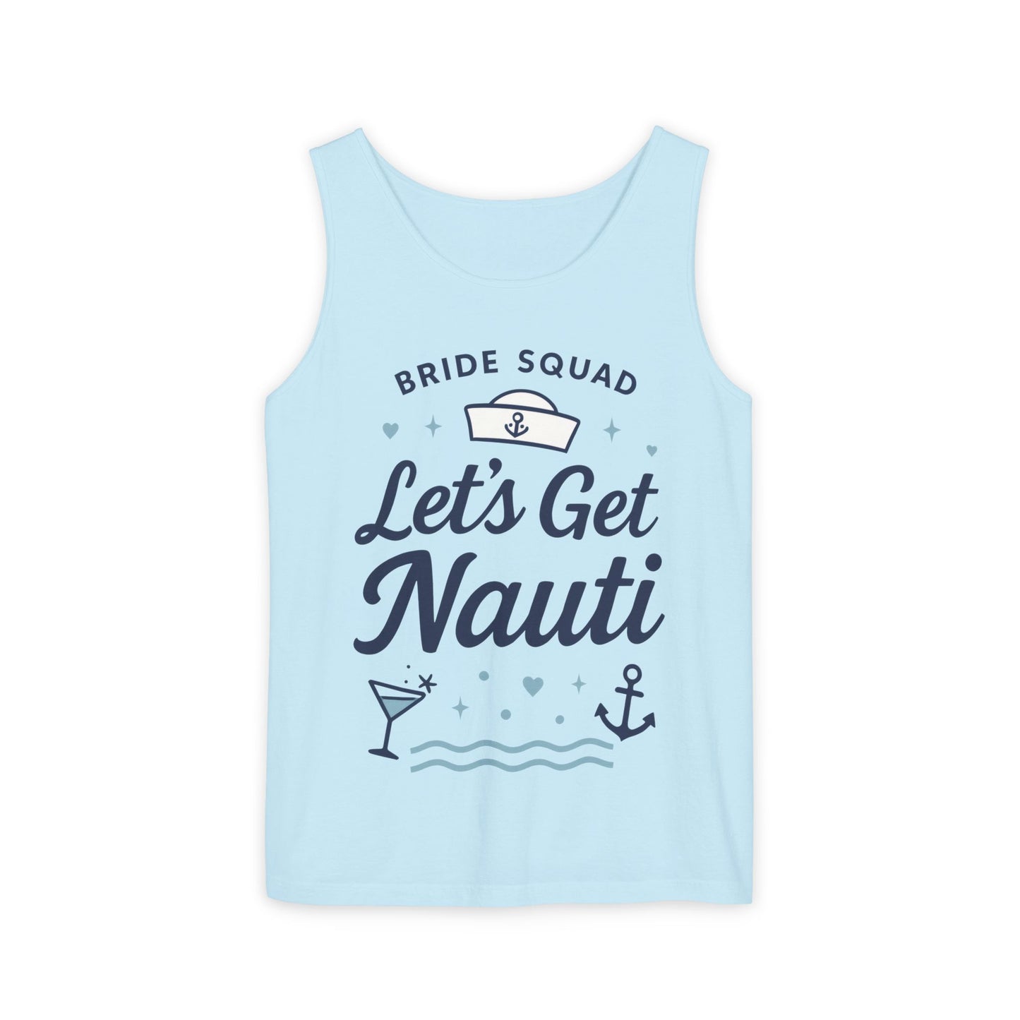 Lets Get Nauti Tank Top, Nautical Bachelorette Party Tee, Bride Squad Gift, Bridesmaid Hen Party Top, Fun Nautical Wedding Shirt