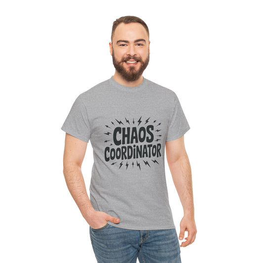 Chaos Coordinator Heavy Cotton Men's Tee, Fun T-Shirt, Gift for Organizers, Humor Tee, Men's Casual Wear